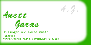 anett garas business card